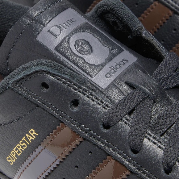 Adidas x Dime Superstar ADV Carbon Brown Skateboarding Sneakers - Picture 4 of 16